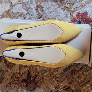 Rothy's the point flat size 9.5 marigold EUC